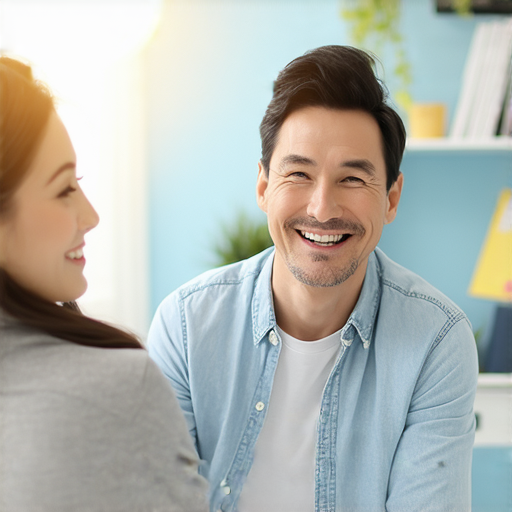 立即體驗一對一外籍英文教學課程的學員正在與外籍教師互動，營造輕鬆愉快的學習氛圍，開啟流利英文溝通之旅，實現語言提升的目標。