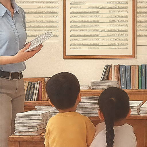 外籍英文老師教學活期存款知識，學生專注學習，背景為書桌和金融書籍，充滿學習氛圍，了解銀行理財的秘密，提升金融素養。