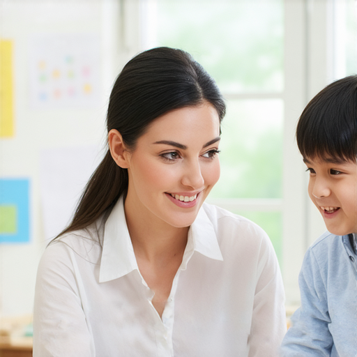 流心蛋英文學習法的外籍老師在進行一對一教學，學生專注聆聽，學習如何突破語言障礙，深入探索英語的奧秘，提升口說能力與自信心。
