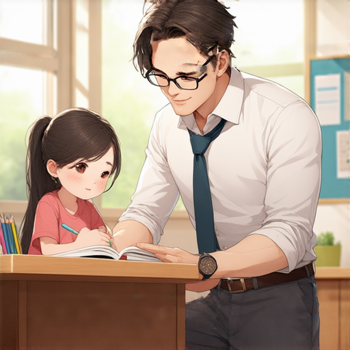 發現銀杏的魅力，一位外籍英文老師正在教學生一對一英語課程，提升英語能力，學習環境舒適，自然光線明亮。