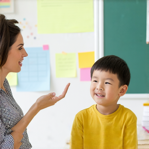 外籍老師正在與學生進行一對一的英文教學，學生專注聆聽，背景為教室環境，體驗流利英文的學習過程，立即開啟學習之旅。