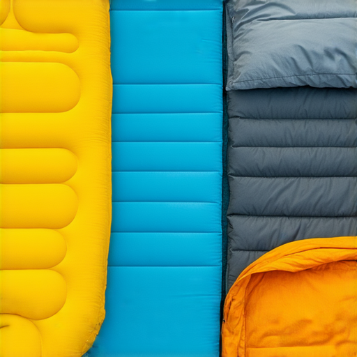 打包登山必備的床墊與睡墊技巧圖片，展示輕便舒適的登山裝備，強調如何選擇和使用床墊以及睡墊以提升戶外體驗，完美結合實用性與舒適性。