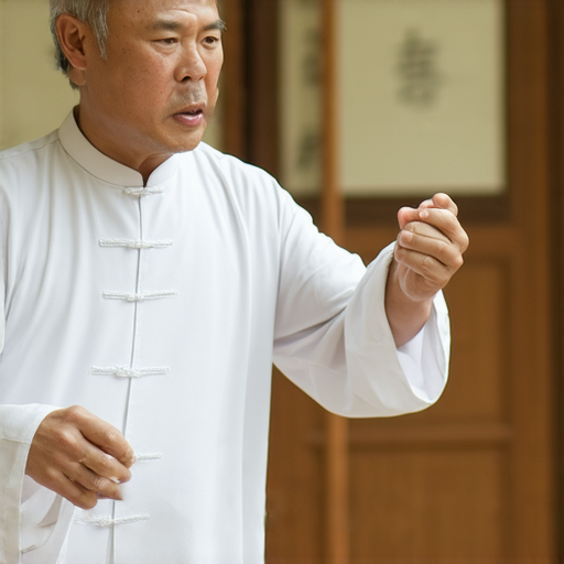 外籍英文老師指導學生學習太極，一對一教學，學生專注於動作技巧，背景展示太極運動環境，表達學習新風潮的氛圍。