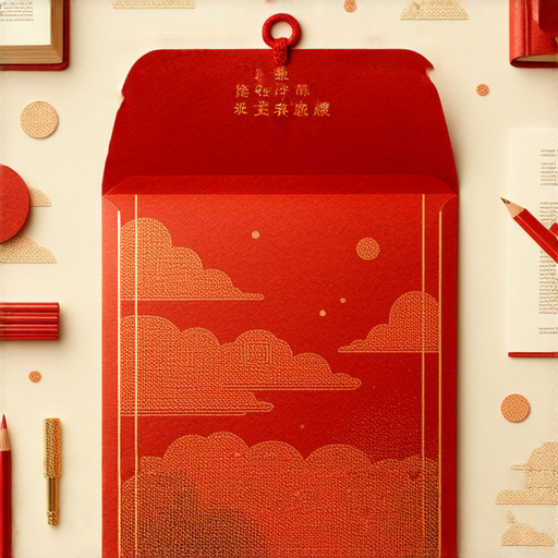 紅包傳統的象徵意義，以及如何影響學習英語的過程，展示紅包的色彩和設計，背景為學習英語的元素，如書本和筆，以引起興趣。