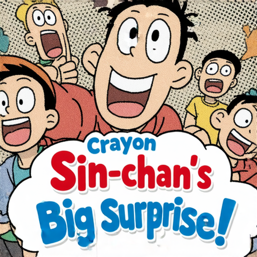 《蠟筆小新驚喜大揭密！你不知道的秘密故事等著你來探索！》的封面展示小新與好友們在搞笑冒險中，色彩鮮艷的插畫吸引讀者探索故事中的秘密與驚喜，充滿童趣的畫面。