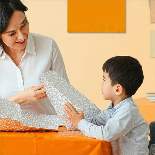 探索錫紙的神秘用途，外籍英文老師一對一教學場景，學生專注學習英文知識，輕鬆互動，提升語言能力，註重實用技巧，適合各年齡層學習者。