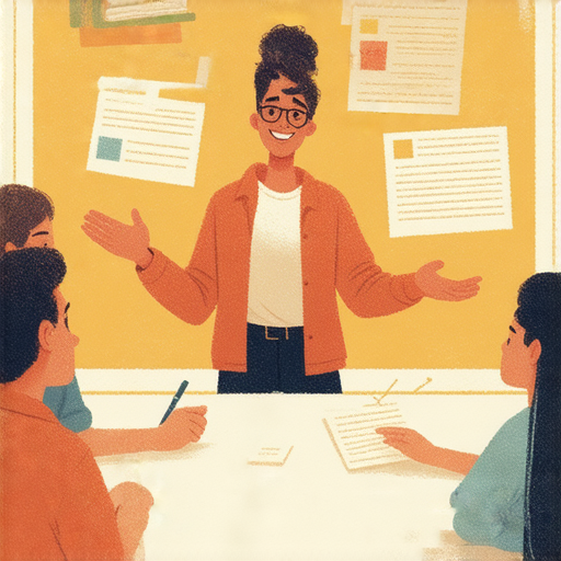 有效溝通技巧，提升人際關係的三個關鍵要素，圖片中包含一位專家與觀眾互動，傳授技巧，背景有相關書籍和筆記，展示學習氛圍。