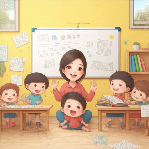 玩耍中學英文的場景，外籍老師一對一教學，孩子們在輕鬆愉快的環境中學習，互動式學習讓學習充滿樂趣，促進語言能力提升和文化交流，適合各年齡層的學生。