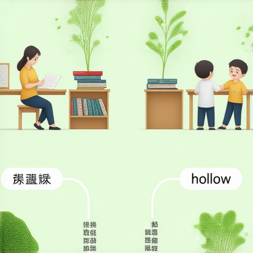 空心菜與空心英文的對比圖，展示語言學習的奧秘，並介紹外籍教師一對一教學服務，幫助學習者突破語言障礙。