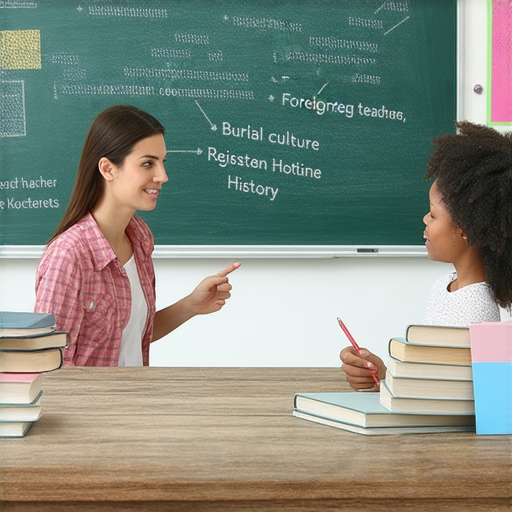 了解殯儀館背後的故事的圖片，外籍英語老師一對一教學場景，學生專注學習，增進對殯葬文化和歷史的了解，報名熱線信息展現。