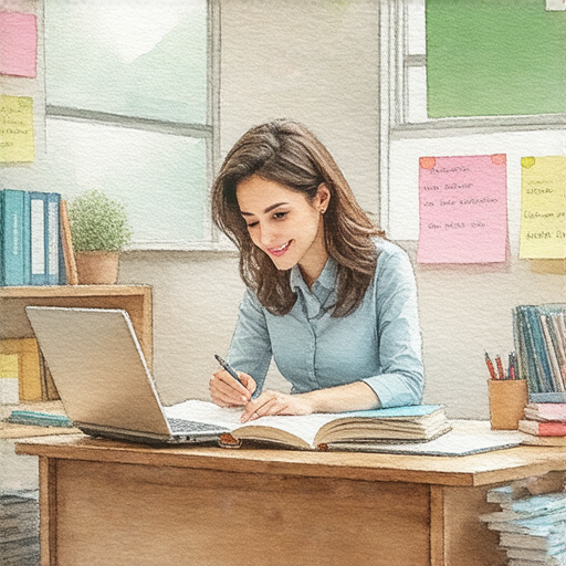 探索英文物質世界的圖片，展示外籍老師一對一教學的情境，學生積極參與，提升流利英文能力，開啟學習旅程，適合希望提升語言技能的人士。