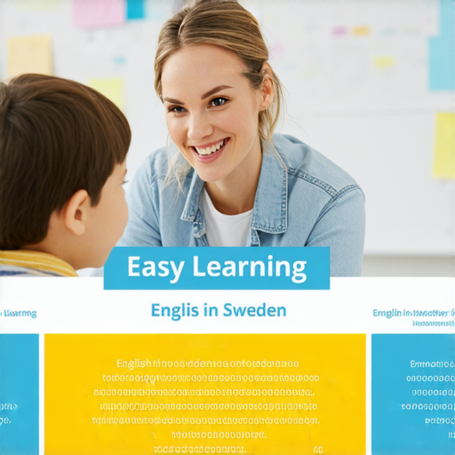 瑞典英文輕鬆學的廣告圖片，展示外籍老師與學生一對一教學場景，強調開啟流利英語之路的體驗和學習氛圍。