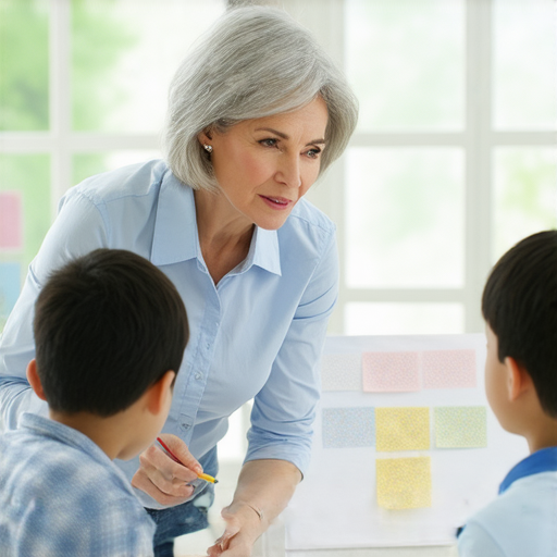 外籍英文老師一對一教學場景，學生專注學習，老師耐心指導，提升英文能力，輕鬆交流，快來探索這種有效的學習方式，讓你迅速突破語言障礙