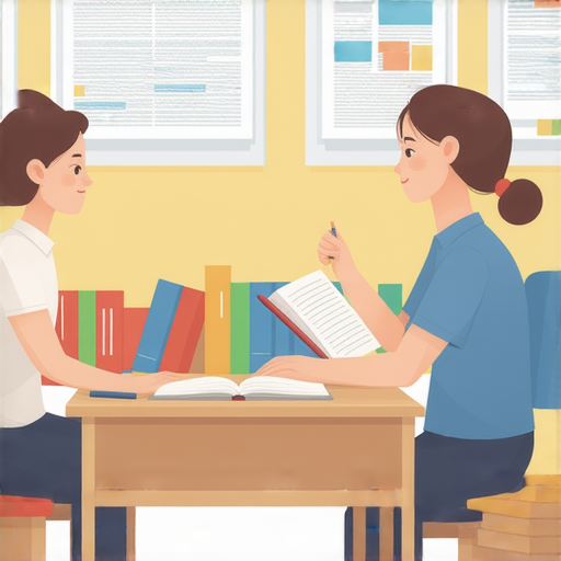 一對一外籍老師教學場景，學生專心學習英文，老師耐心指導，背景展示學習資源，象徵快速提升語言能力，解鎖英文學習新世界。