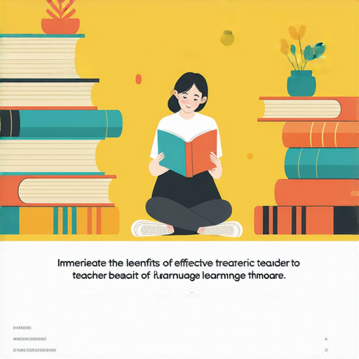 提升英文能力的廣告圖，展示外籍老師與學生一對一學習的情景，學生專注聆聽老師指導，背景有書籍與教學材料，強調立即體驗的效果與學習氛圍。