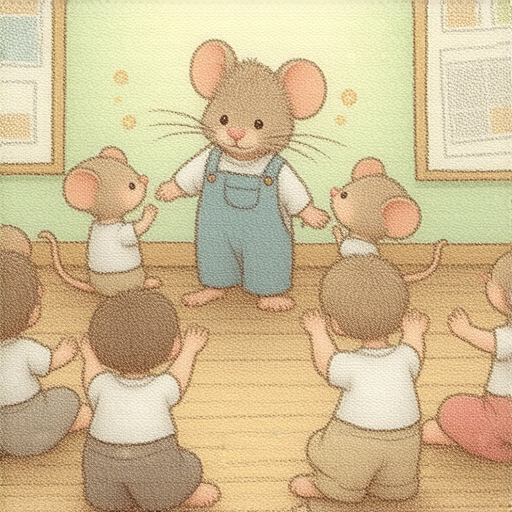 探索鼠的世界，外籍英文老師與學生一起學習精彩的英文故事，孩子們尽情享受故事時光，展現學習的熱情與樂趣。