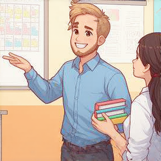 外籍老師一對一英文教學場景，學生專注學習，老師熱情引導，啟發英語學習熱情，開啟英語飛躍之旅，提升口語和聽力技能，輕鬆享受學習過程。