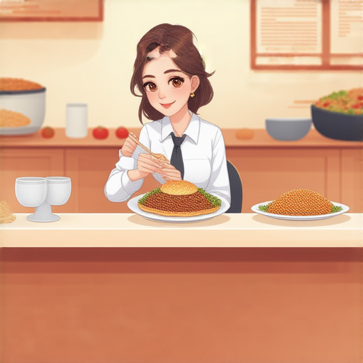 一位專業外籍老師正在一對一教學，幫助學生學習用英文流利點餐，學生聚精會神地學習與實際對話互動，背景有餐廳環境，營造生動的學習氛圍。