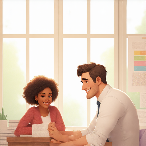 一位外籍教師正在與學生進行一對一的英語課程，創造個性化學習體驗，幫助學生發掘英語潛力，享受互動學習的過程。