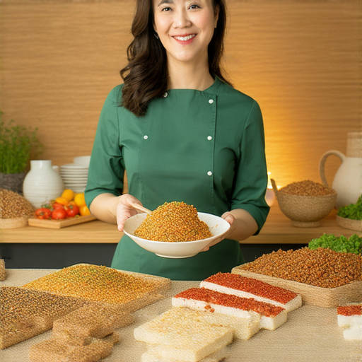 外籍英文老師教學場景，展示如何用英文探索腐竹的獨特料理，吸引學員立即報名學習美食製作，背景中有美食素材與餐具，氛圍熱鬧。