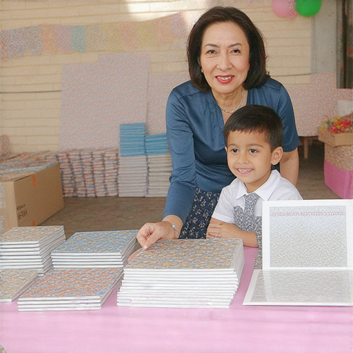 捐贈物資助弱勢的活動現場，外籍老師與學生一對一學習英文，彼此互動，展現友善與學習氛圍，旨在共同改變未來，提升教育機會。