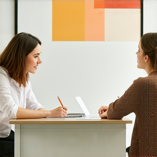 轉職新契機的宣傳圖片，展示一對一外籍英文課程的學習情境，學生專注上課，教師指導，強調提升英文能力，開啟職場新篇章的可能性。