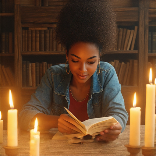 火燭下的英文學習場景，外籍老師與學生一對一互動，環境溫馨，營造學習氛圍，強調提升語言潛能的訓練。