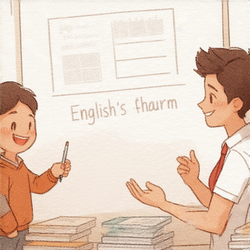 一對一外籍老師教學場景，學生與老師積極互動，展現學習英語的熱情，背景有教學工具，強調發現周炎英語的魅力與流利開口的重要性。