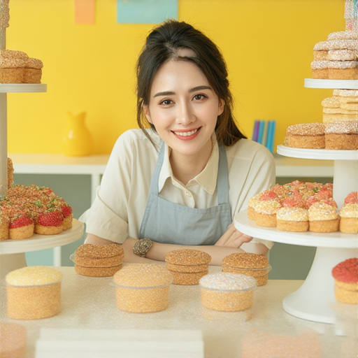 外籍老師一對一教學場景，學生享受學英文的過程，面帶笑容，教材如美食般豐富，學習氛圍輕鬆愉快，吸引對學習英文有興趣的饞嘴者前來體驗。