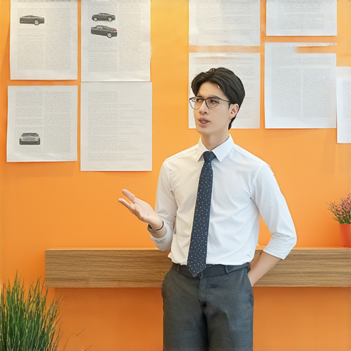 租車費用揭秘，展示一位學員在一對一學習中自信談論英文價格，背景為租車服務示意圖，強調語言學習與實用技能的結合。