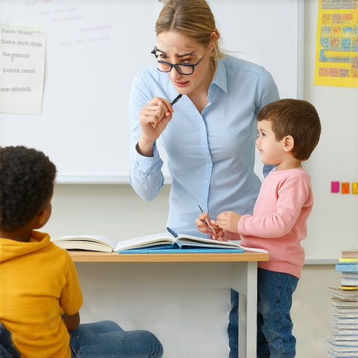 用鉗子修正英文的圖片，展示一位專業外籍老師與學生進行一對一教學，強調提升英文能力的互動過程，傳達學習的專業性與趣味性。