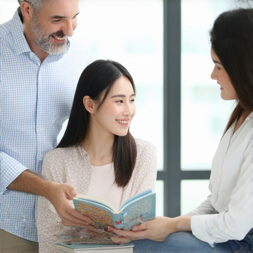 外籍英文老師一對一教學場景，學生與老師互動學習，提升英文能力，透過個性化教學轉變學習之路，享受輕鬆有效的英文學習體驗。