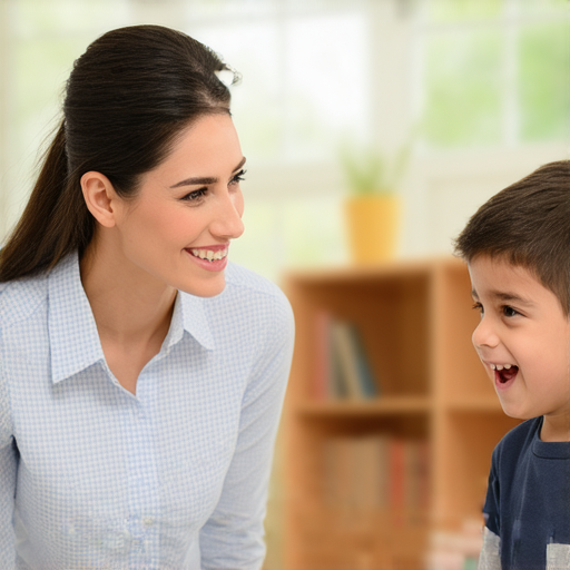 外籍老師與學生一對一互動，學生愉快地練習英語口語，展現學習的樂趣和提升的信心，圖片強調口語能力的快速增長和外籍教師的支持。