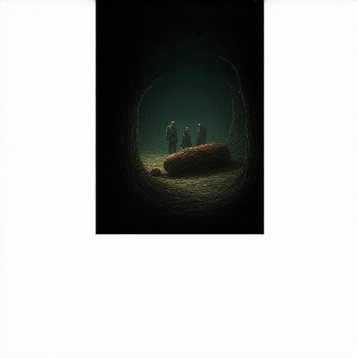 揭開死屍的秘密的圖片，展示外籍英文老師與學生一同探索驚悚故事背後的真相，驚悚氛圍營造出幽暗的環境，引人入勝的探索旅程，充滿懸疑與好奇。