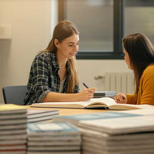 掌握管理英語，提升職場競爭力的宣傳圖，展示外籍老師一對一指導的教學場景，各種學習資源及互動氛圍，強調外語學習效果，讓您在職場中脫穎而出。