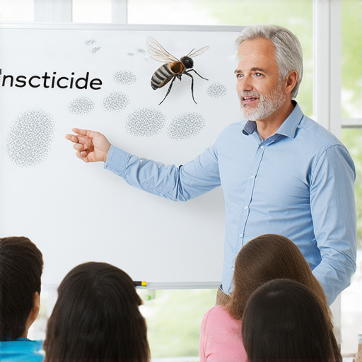 殺蟲水的英文介紹圖片，展示外籍老師討論如何正確使用及識別殺蟲水的英文名稱，幫助學習者解惑並提升英語表達能力。