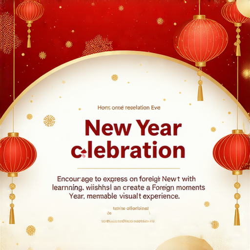 除夕大揭秘圖片，展示如何用英文祝福新年，並鼓勵與外籍老師一對一學習，創造美好的新年祝福時刻，提升語言能力。