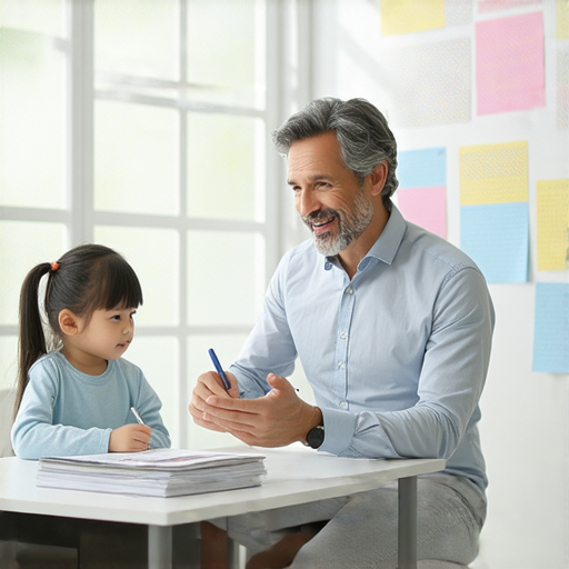 一位外籍老師與學生進行一對一英語教學，房間明亮且設備齊全，學生專注學習，展現出英文水平提升的潛力，體驗外籍老師教學的優勢。