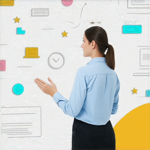 一位專業外籍教師正指導學生學習英語，背景展示互動教材和學習資源，傳達解鎖英語潛力的主題，強調專家教學和學習旅程的重要性。