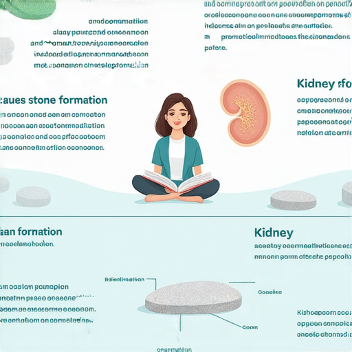 腎石形成的原因與預防知識圖解，配合外籍老師一對一英文課程介紹，助您輕鬆掌握醫學專業術語，提升健康與語言能力。