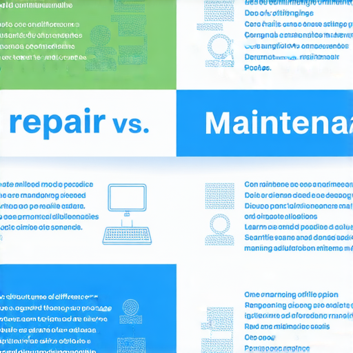 修理與維修的英文差異解析圖，展示關鍵詞及其用法，提供實用學習資訊，適合想要提升英語能力的學習者，並包含一對一學習的選擇。