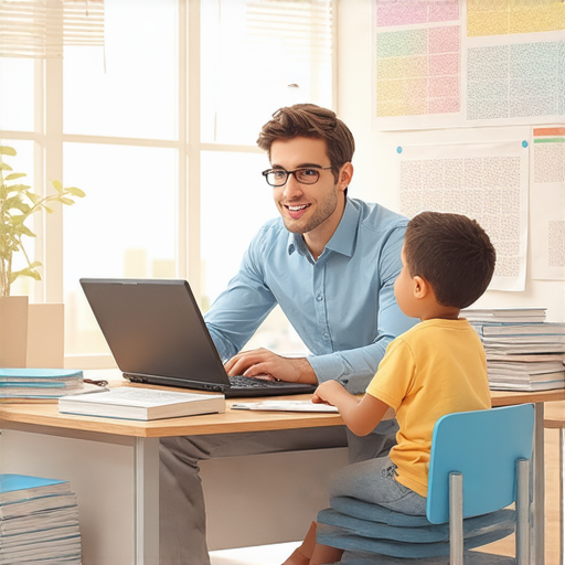 一位外籍教師正在與學生進行一對一的英文教學，教室環境明亮舒適，學生專注地學習，展現流利英文交流的潛力，立即體驗開啟流利英文之旅。