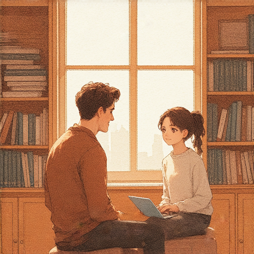 一名外籍英文教師與學生進行一對一教學，教室內環境舒適，學生專注聆聽，展現學習英語的熱情，立即體驗外籍英文教學，開啟流利英語之旅。