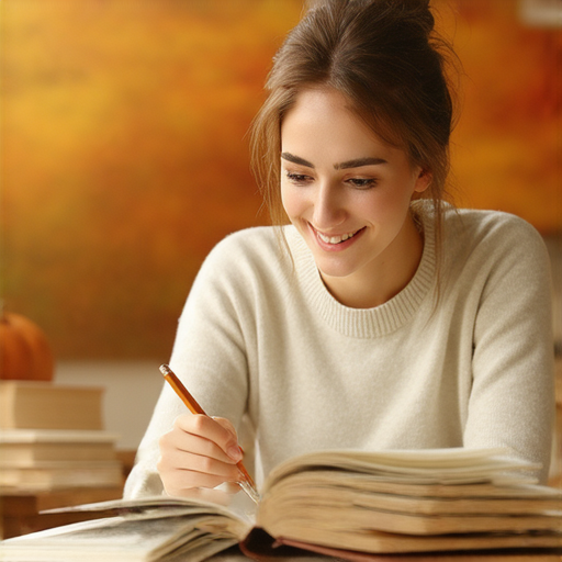 秋分來臨，外籍老師正在一對一教學提升英文，教室環境明亮，學生專注學習，彼此互動熱烈，展現學習的樂趣與效果。