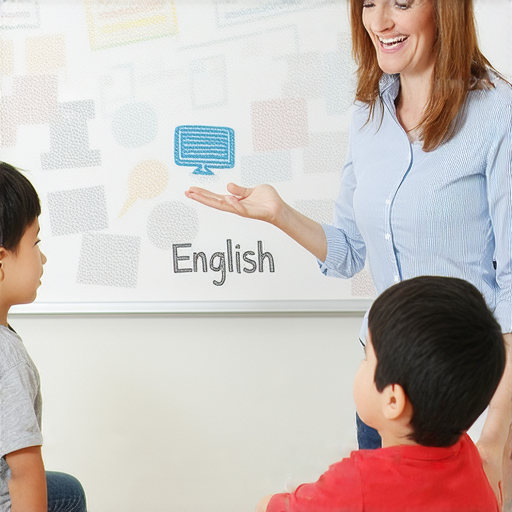 一對一外籍老師在教導學生英語，展示互動學習的情境，強調提升英語能力的過程，顯示學習者透過專業指導發現聰明英文的秘密，激發語言學習的潛力。