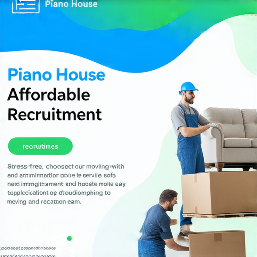 琴之屋實惠招聘的廣告圖片，展示沙發搬運服務與逐件計費，強調輕鬆移民搬家的便利性，配以溫馨和專業的視覺效果，吸引顧客選擇我們的服務。