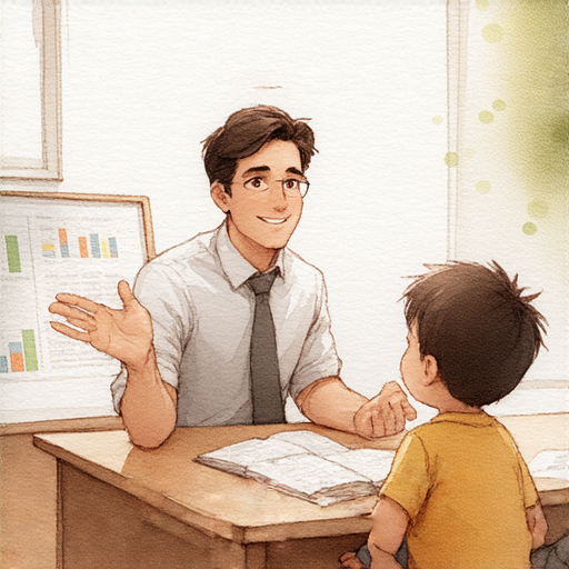 一位外籍老師與學生進行一對一的英語教學，教室環境舒適，學生專注聽講。探索牡丹英文魅力，讓你的英文綻放光彩！