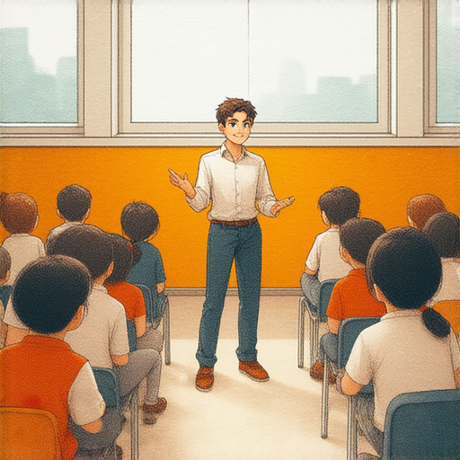 探索腊梅的魅力，展示一位外籍老師在教室中指導學生學習英語的場景，學生們聚精會神地參與互動，呈現出學習英語的美妙旅程，立即預約外籍老師的推薦。