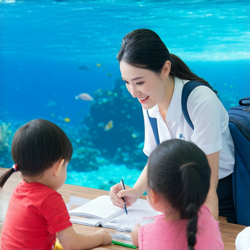探索珠海長隆海洋王國的壯觀景色，展示外籍英文老師一對一教學服務的學習氛圍，讓學生在海洋主題環境中快樂學習英語。
