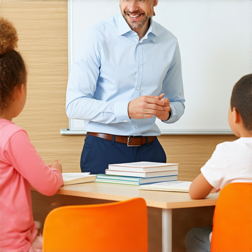 外籍老師一對一教學場景，學生專注學習，提升英文水平，輕鬆互動，熱情環境，讓你的英文飛躍式提升，立即體驗專業外籍指導，邁向流利英語之路。